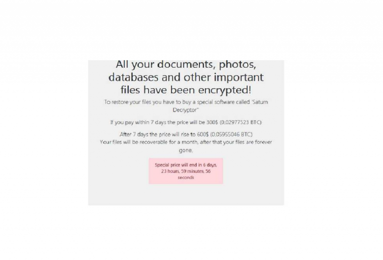 Researchers spotted a new malware in the wild, the Saturn Ransomware.