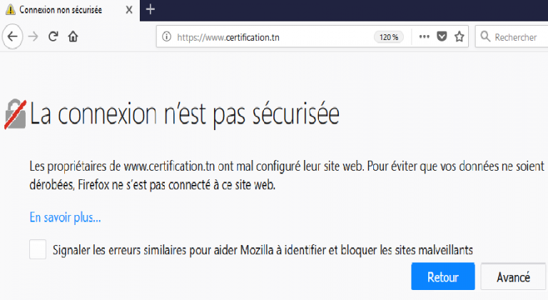 Firefox vient de refuser l’inclusion du certificat de l’ANCE