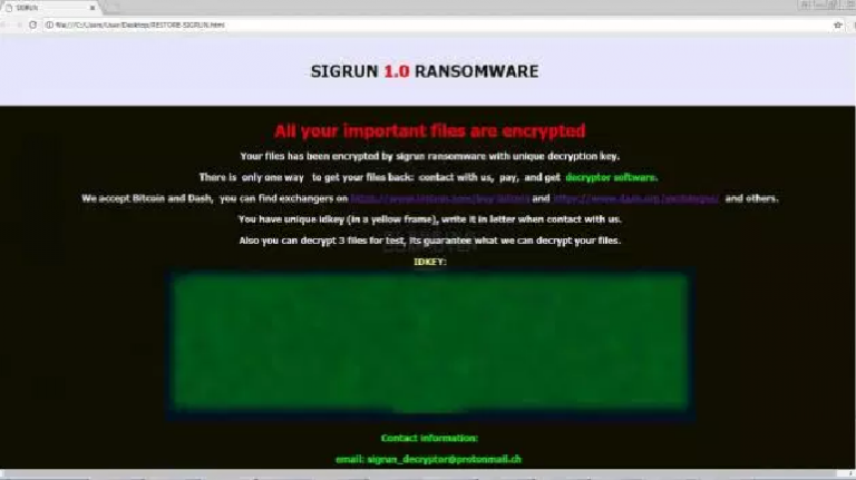 The author of the Sigrun Ransomware decrypts Russian victims’ files for free