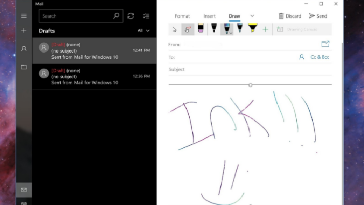 New Windows 10 Mail App Update Lets You Draw Your Emails
