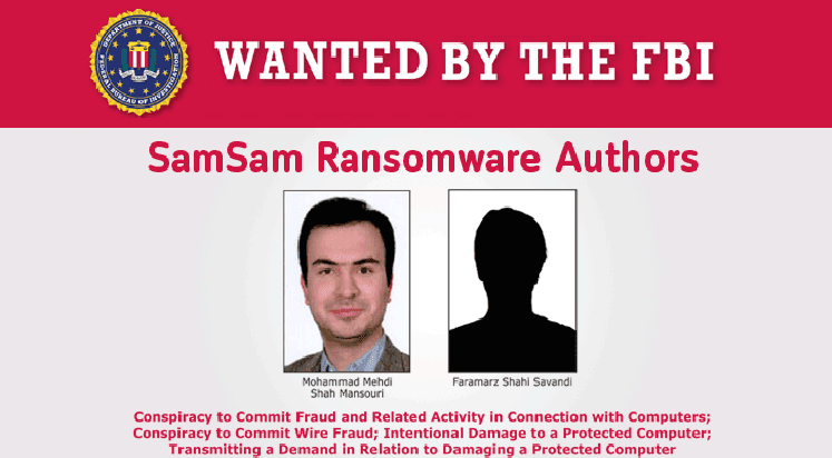U.S Charges Two Iranian Hackers for SamSam Ransomware Attacks